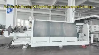 8+8 Flexible Double-end tenoner profiling machine for #spcflooring #chevron #PrecisionGrooving