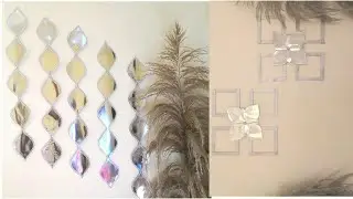 #Diy 2 easy decorations with adhesive mirror paper(teardrop)