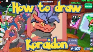HOW TO DRAW KORAIDON - STARVING ARTIST / ROBLOX