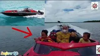 Amazing 9 years old Child Ride High Speed  DUCATI Boat