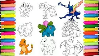 Coloring Epic Pok&eacute;mon Like Charizard, Venusaur and Greninja! &ndash; Relaxing Drawing for All Ages