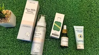 Organic Traveller Rice Milk Toner & CLEAR acne Serum honest Review 