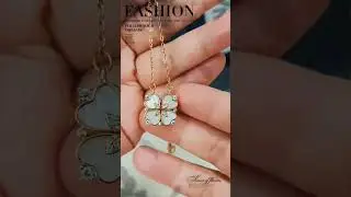 Stainless Steel Mother Of Pearl Lucky Magnetic Folding 4 Heart Clover Pendant Necklace For Women
