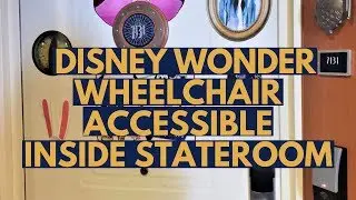 Экскурсия по внутренней каюте круизного лайнера Disney Wonder, доступной для инвалидных колясок, ...