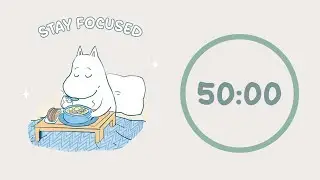 🍜 Study with Me | Moomin Breakfast in Bed | 50/10 Timer | Chill Lo-fi 🎶 | 4 Hour Focus Session