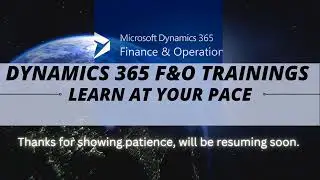Dynamics 365 FO Training.
