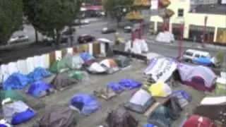 Blue Tarp and a Shopping Cart