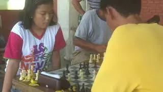 10 years Old WNM  Rinoa Mariel Sadey VS Master BronsonChess Training at Plaza Lucero