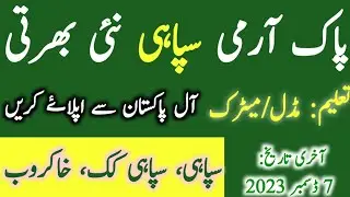 Pak Army Latest Soliders Jobs 2023 | Mujahid Force 502 Battalion Soliders New Jobs 2023-2024