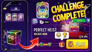 Perfect heist Solo Challenge Arcade Man Bombs Away 1,155 Score, Match Masters Free Super Spin