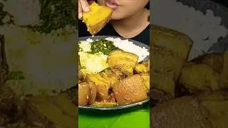 Pork belly With Lai Saag Eating with Rice #mukbang #pork dishes #Pork Mukbang.