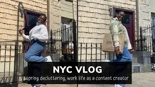 New York City Vlog | spring decluttering, work life as a content creator