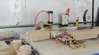 Automatic Pallet Block Nailing Machine #sawmill #palletizer  #cnc #automatic