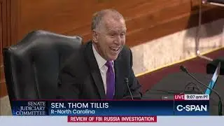 Thom Tillis Questions Rod Rosenstein During Senate Hearing on Crossfire Hurricane