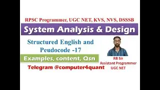 System Analysis and Design-17 Structured English| Pseudocode in system analysis and design