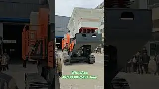 How is the tracked mobile crusher running and working? #jawcrusher #crawler #mobilecrusher