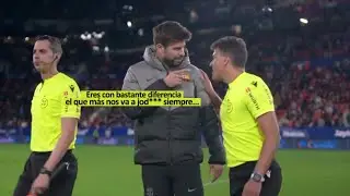 El enfado de Piqué con el árbitro