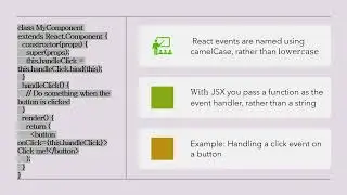 Handle Events in Class Components in React
