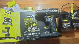 Ryobi 30th Anniversary Drill Unboxing - Limited Edition Drill, Battery, and Charger