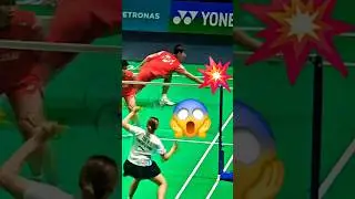 Badminton Crazy Save and Win Point. Opponent Stunted #badminton #badmintonlovers