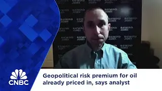 Geopolitical risk premium for oil already priced in, says analyst