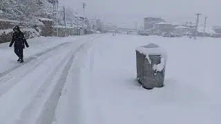 Van'da yoğun kar yağışı lapa lapa yağıyor Vlog 1