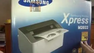 Распаковка лазерного принтера Samsung Xpress M2022