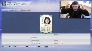 FIFA 19 | MIN PRICE ICON GEORGE BEST | 1 MILLION COINS UNDER?! SNIPING REACTIONS EP4