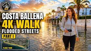 🚶🏼📹 Costa Ballena Floods Walking Tour, C&aacute;diz, Andalusia, Spain - 4K Video