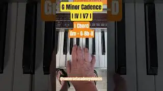 G Minor Chord Progression 🎹 #pianochords #minorchords