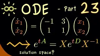 Ordinary Differential Equations 23 | Example for Matrix Exponential [dark version]