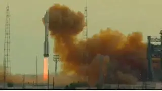 Liftoff ILS Proton Breeze M Carrying EchoStar 21 (TerreStar 2) Commercial Communications Satellite