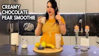 Pear Banana Chocolate Smoothie That TASTES Like Dessert! (Healthy & Shockingly Good)