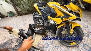 Pulsar rs 200 Underbelly in Colored and installation