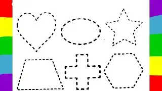 Shapes tracing and colouring 