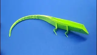 Origami Lizard. How to make a Lizard with paper.