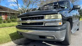 Giving my Tahoe a new face! (Mesh grill, smoked headlights and tow mirrors) 