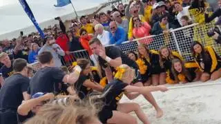 Tug of war at Outback Bowl 🏈 Clearwater Beach Day  #FootballinParadise
