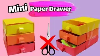 paper drawer craft/paper drawer box tutorial/paper drawer organizer/paper drawer cabinet😍🗃️