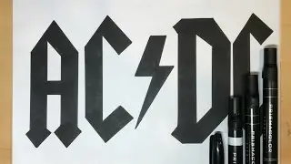 How to Draw the ACDC Logo | Logo Drawing