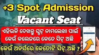 +3 Spot Admission | +3 Vacant Seat | +3 Spot Admission Date