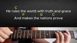 Joy to the world guitar Tutorial with Chords and Lyrics