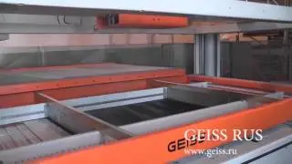 Формование панели на автобус на машине GEISS