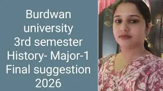 3rd semester History Major -1 final suggestion 2026#subscribe