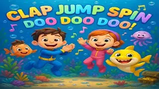 &ldquo;Clap Jump Spin &ndash; Fun Kids Dance Song | Doo Doo Doo Nursery Rhyme&rdquo; #babyshark #cartoon #rhymes