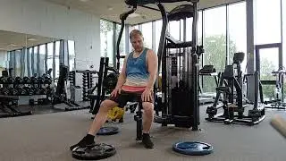 Torso rotation muscles training with Pec Fly Machine.