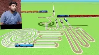TRAIN CROSSIN CIRCLE MOST DANGEROU TRACK RISKY BUMPY 💖RAILROAD RAILWORK BEANG DRIVE TRAIN SIMULATOR 
