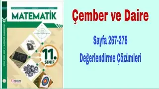22)11. Sınıf Meb Dikey Yay. Matematik Kitabı Syf. 267-268 Değerlendime &Ccedil;&ouml;z&uuml;mleri