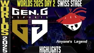 GEN vs AL Highlights | Worlds 2025 Day 2 Swiss Stage | GenG vs Anyones Legend
