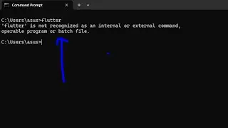 How to fix flutter is not recognized as an internal and external Command Error in Terminal